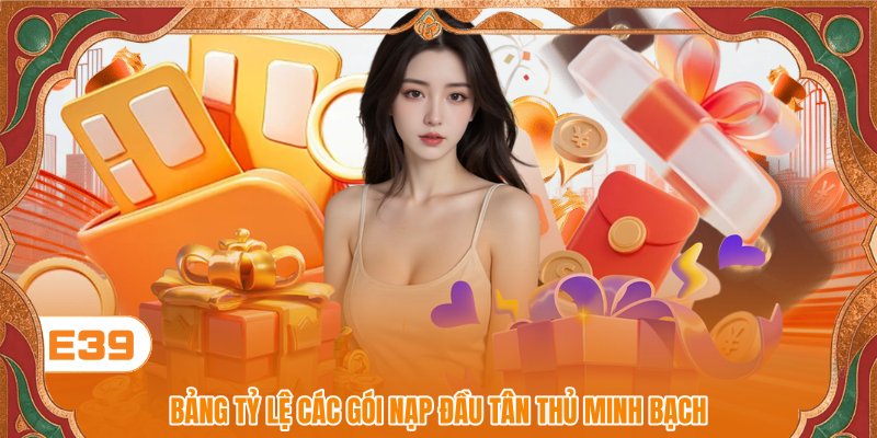 Bảng tỷ lệ các gói nạp đầu tân thủ minh bạch